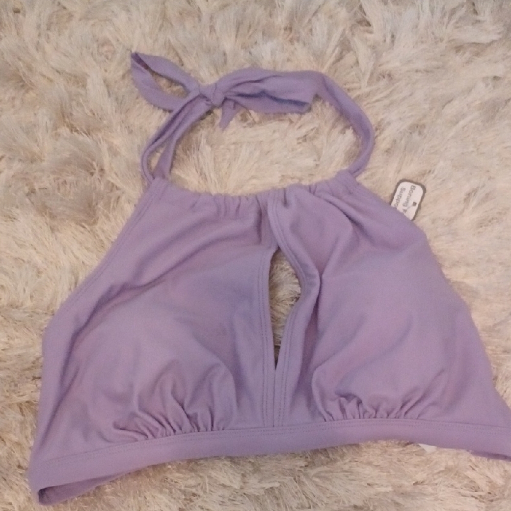 Lavender Halter Bikini Top
